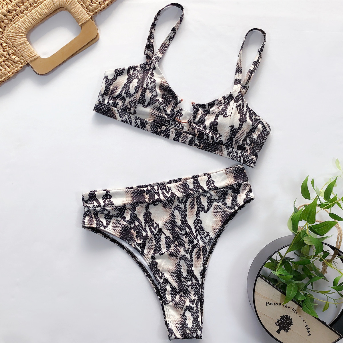 Swimsuit Ladies Split Swimsuit Leopard Bikiniswimsuit NSDA2190