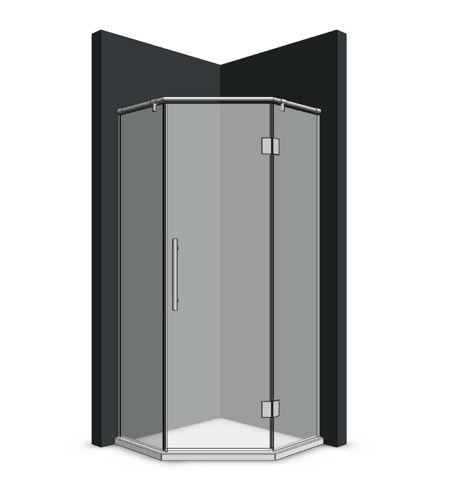 厂家直供钻石型淋浴门SD112 酒店地产标准淋浴房 8mm汽车级钢化