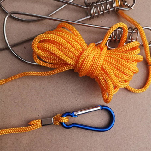 Stainless Steel Fish Lock, Live Fish Clip, Lure Fishing Lock Clip, Nylon Cord Fish Clip, Small Fishing Accessories