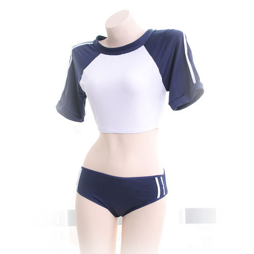 Japanese sexy student outfit split sailor suit short gymnastics cheerleading performance outfit cute maid outfit S0415