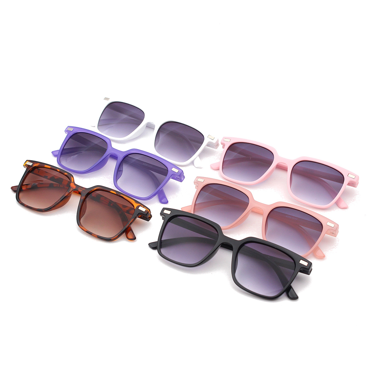 Gafas para padres e hijos 2020 nuevo estilo coreano gafas de sol de moda para niños gafas de colores retro gafas de sol de uñas beige 61026