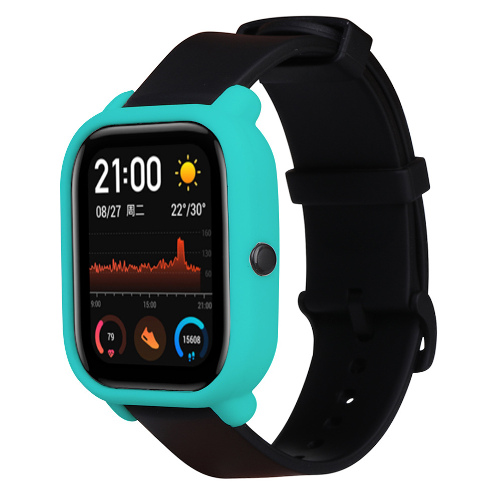 Suitable for Huami Amazfit GTS silicone protective case, solid color anti-drop and scratch-resistant soft rubber protective cover, soft undefined