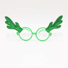 厂家批发新款圣诞眼镜 圣诞鹿角眼镜 圣诞节小礼物 圣诞老人眼镜