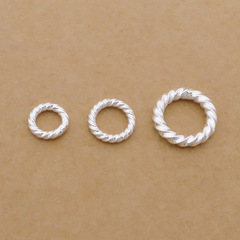 S925純銀散珠珠子 隔珠隔片 螺旋圈 手工diy飾品串珠材料配件配飾