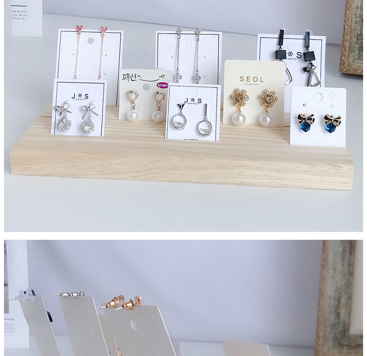 237g Weight Jewelry Rack Classification Simple Style Solid Color Solid Wood Jewelry Rack