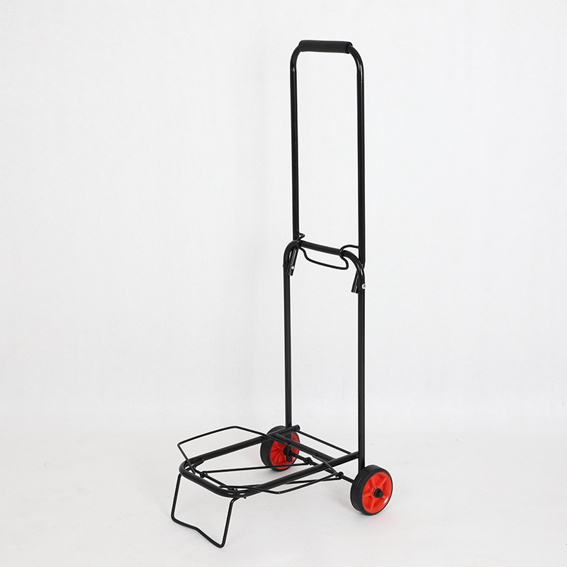 Factory Direct Supply Portable Shopping Cart, Large Load-Bearing Portable Trolley, Supermarket Cargo Steel Pipe Foldable Trolley