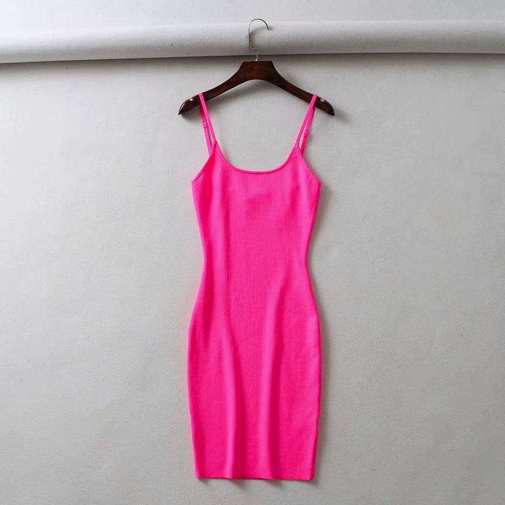 Sleeveless tight-fitting vest dress   NSHS46949