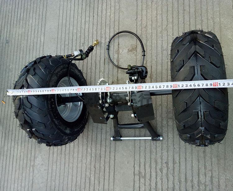 DIY modified four-wheel ATV accessories two-wheel modified three-wheel motorcycle rear axle assembly with brake 7-inch wheel