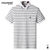 2019 Buongiorno. New products man Short sleeved POLO Sweater Middle-aged and young leisure time men's wear stripe pure cotton Lapel shirt