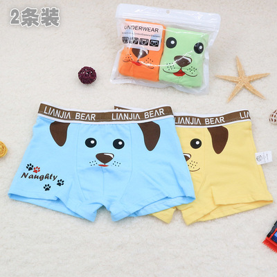 Boy Underwear Children 2 Cartoon lovely Four shorts Boxer student wholesale Manufactor cotton material One piece On behalf of