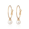 Fashionable long trend retro earrings from pearl, European style