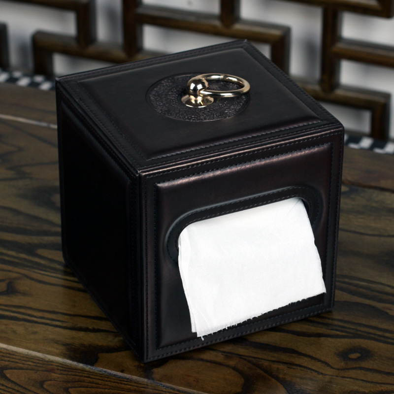 擦变色正方形纸巾抽取盒 创意PU皮革纸巾盒 餐厅桌面抽纸盒批发