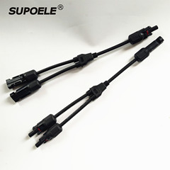 Factory Direct Selling Y-type Solar PV T-shaped Connector 2-in-1 Solar MC4 Flame Retardant Connector Cable