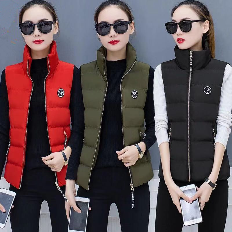 大码马甲女冬2019新款胖mm韩版原宿风胖妹妹短款羽绒棉外套200斤|ru