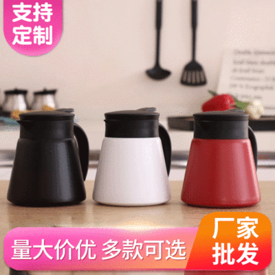 新款创意外贸不锈钢真空咖啡壶 礼品定制水壶不锈钢双层保温壶