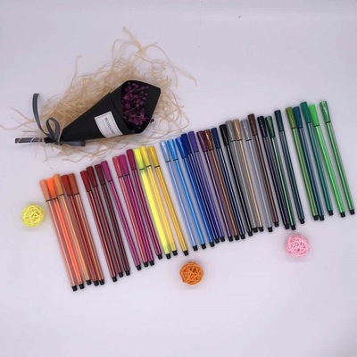 水彩笔12/18/24/36色水洗涂鸦笔 儿童画笔散装自封袋包装厂家直销|ru