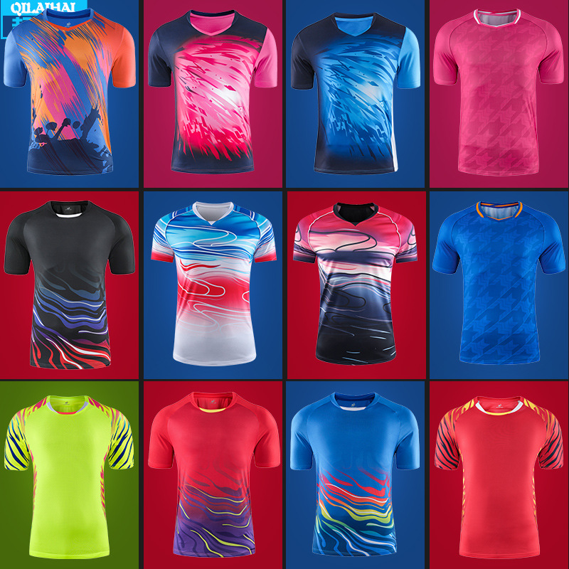 Badminton clothing suit men and women lovers match Jersey Short sleeved shorts motion Jersey train Volleyball clothing