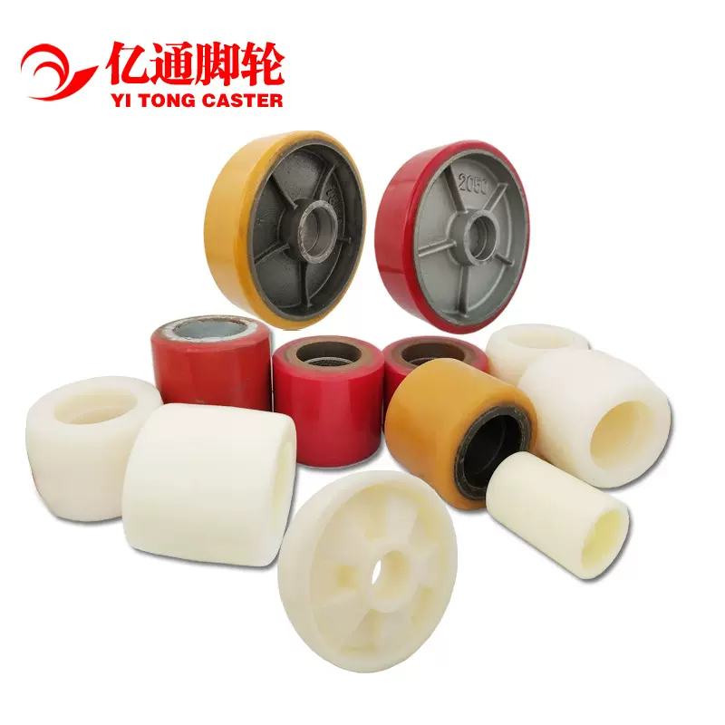 Yitong Caster Forklift Wheel Forklift Accessories Hydraulic Wheel Manual Forklift Caster Truck Pure Nylon