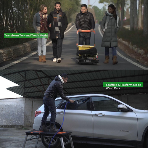 Onkel.J multifunctional workbench horse stool stainless steel diy operating table trolley scaffolding mobile platform ladder