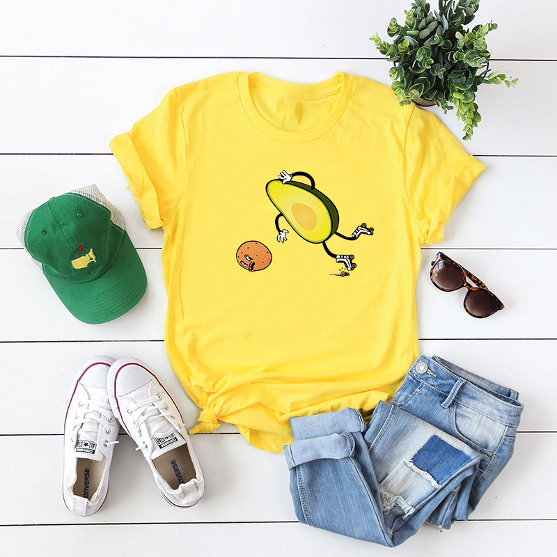 hot creative cute Avocado plus size short sleeve women s t-shirt NSSN491