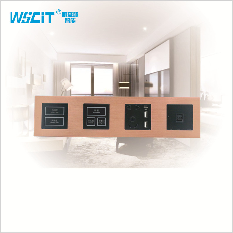 智能两线浴霸轻触微动款琴六键弱电五合一开关小夜灯延时