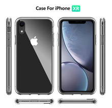 适用于IPhoneXR新品简约晶透抗滑耐磨四角防摔手机保护套工厂直销