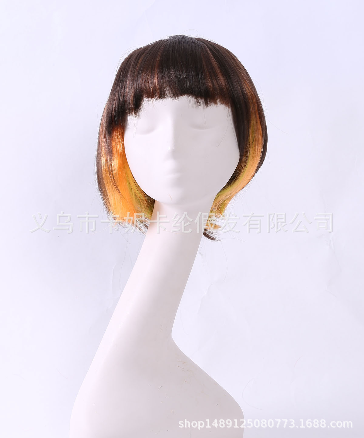 Bob estudiantes de cabello corto europeo y americano nuevo estilo de moda de color