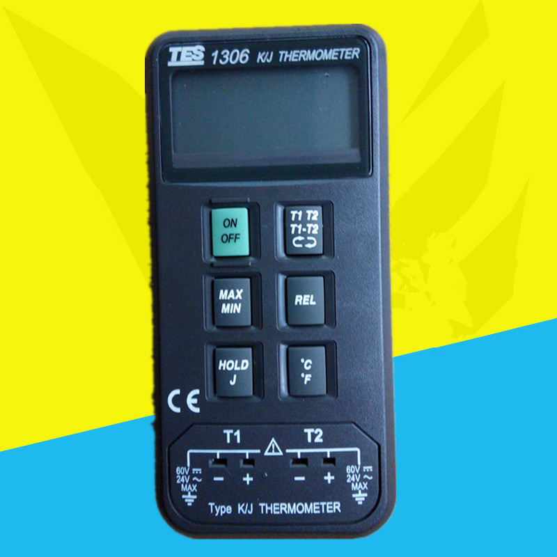 代理台湾泰仕TES-1306数字式温度表 数字温湿度计接触式测温仪