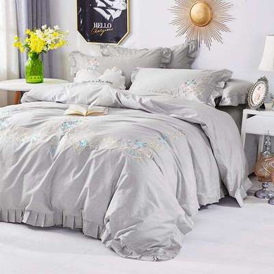 2019春季新款轻奢刺绣全棉高密绣花高档四件套全棉套件厂家直销|ms