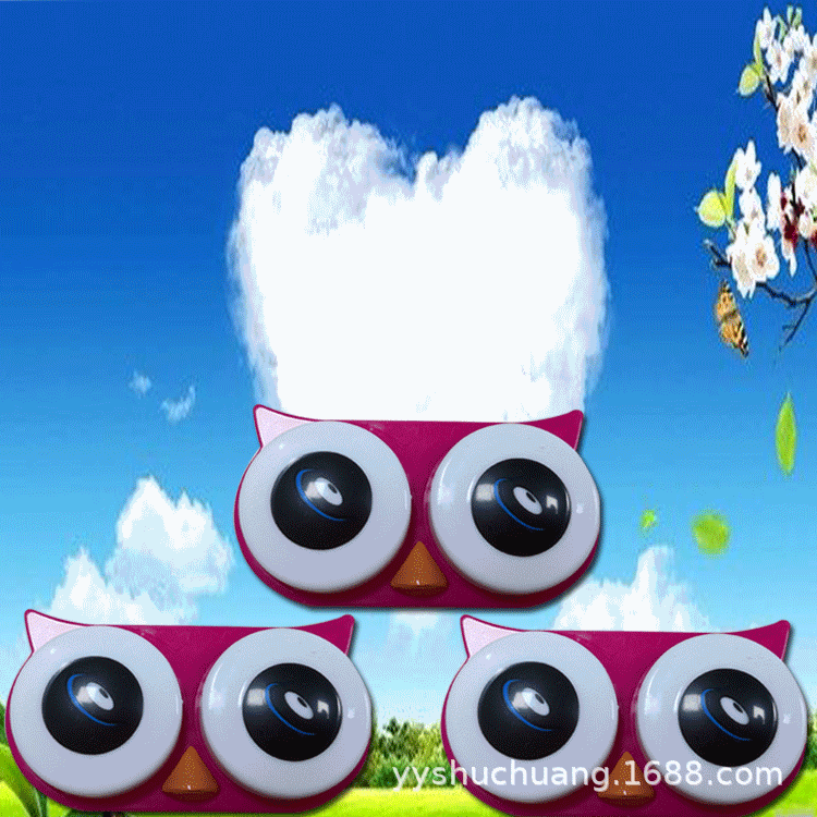 宁波余姚厂家 隐形眼镜双联盒 美瞳盒 动物双联盒 动物美瞳盒