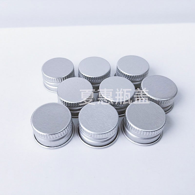 Botella de vidrio de metal tapa de alimentos tapa roscada de aluminio tapa de aluminio muestra haciendo patrón de logotipo image 3