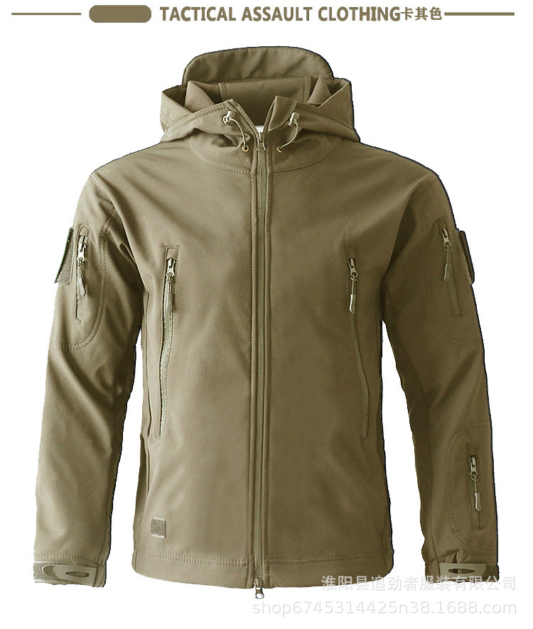 Long Top Length Men's Simple Style Classic Style Solid Color Coat Outdoor Jacket