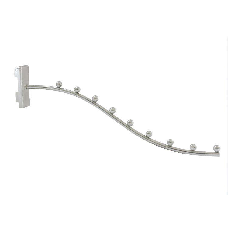 标的福厂家直销服装店挂钩铁电镀商超A柱展示用16管弯带珠双鱼尾