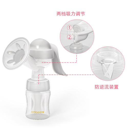 Kaman Bear cmbear Manual Breast Pump Breast Extractor Milk Extractor Breast Milk Sucker with Strong Suction - English Chinese Optional