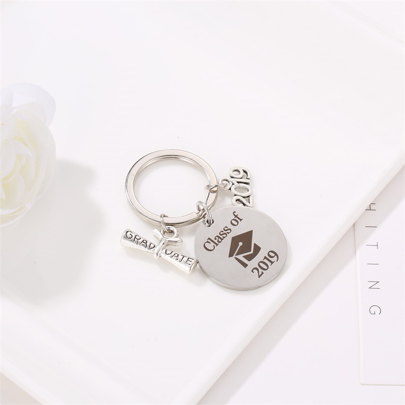 Stainless Steel Drip Oil Alphanumeric Pendant Keychain Pendant display picture 3