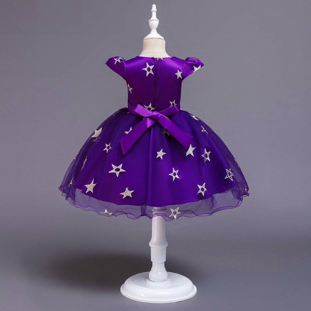 Nuevo Vestido Para Niños Niñas Princesa Pettiskirt Niña De Las Flores Halloween Navidad Bruja Estrella Disfraz display picture 15