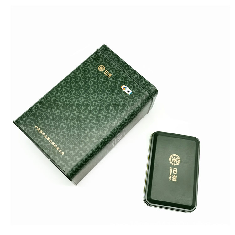 东莞厂家马口铁长方形茶叶盒中粮碧螺春绿茶铁罐工厂定Z 来图定Z