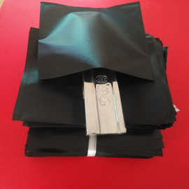 现货黑色平口PO塑料袋  pe黑色自粘袋防静电塑料袋细长条两头通袋