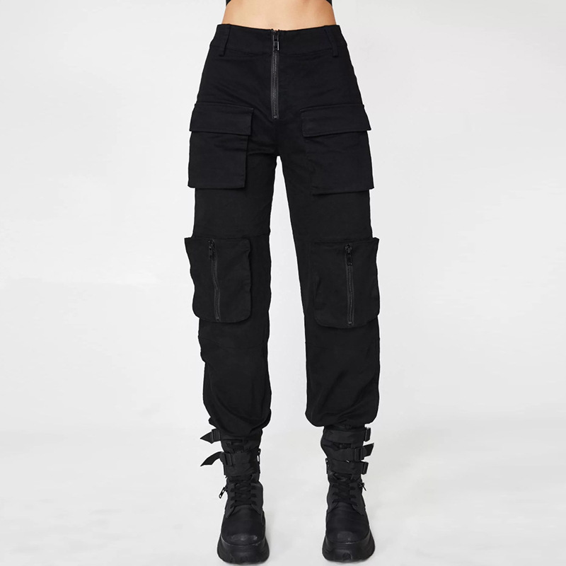 Casual Loose Multi-Pocket Zipper Pants NSGYB97771