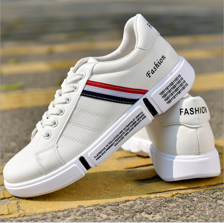 现货2019新款男鞋超纤皮面小白鞋悟道外贸板鞋韩版男士运动休闲鞋|ms