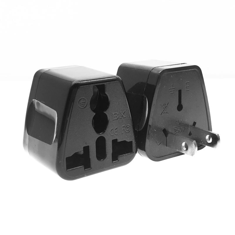 国标两插转换器 美标转换插头 BX-6 防火全铜阻燃 用于中国泰国