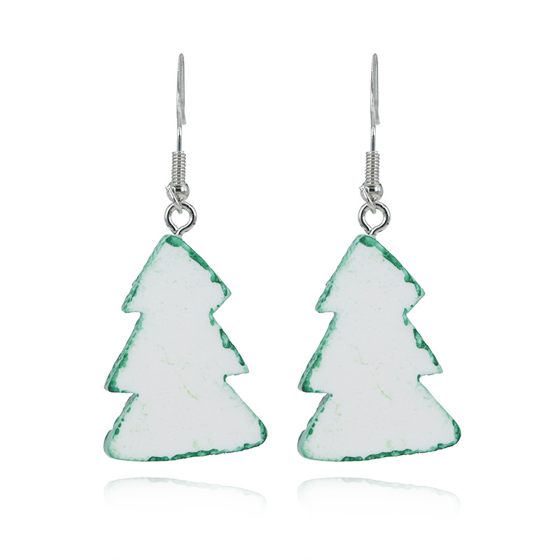 New Cute Cartoon Color Christmas Tree Gift Earrings display picture 10