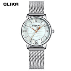 olika韓系時尚手錶女 簡約小清新鑲鑽女士手錶防水不鏽鋼石英表女