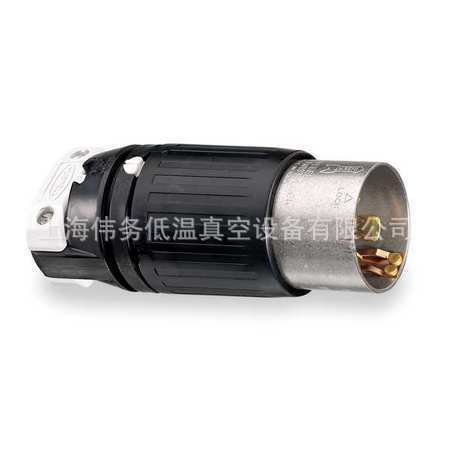 Hubbell 50A Twist-Lock Plug 2P 3W 125VAC BK/WT CS6361C