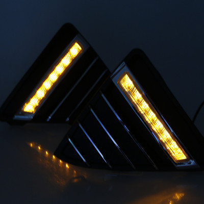 跨境12-14福克斯两厢三厢专用日行灯 新福克斯黄光转向LED行车灯|ms