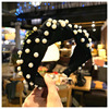 Headband from pearl, cloth for face washing, cute hair accessory, Korean style, simple and elegant design