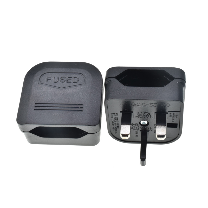 英标港版插头转欧规德标二圆脚插座带保险管13A电器机器工业使用