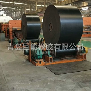 青岛厂家直供耐磨输送带 定制切边输送带 黑色聚酯EP橡胶输送带