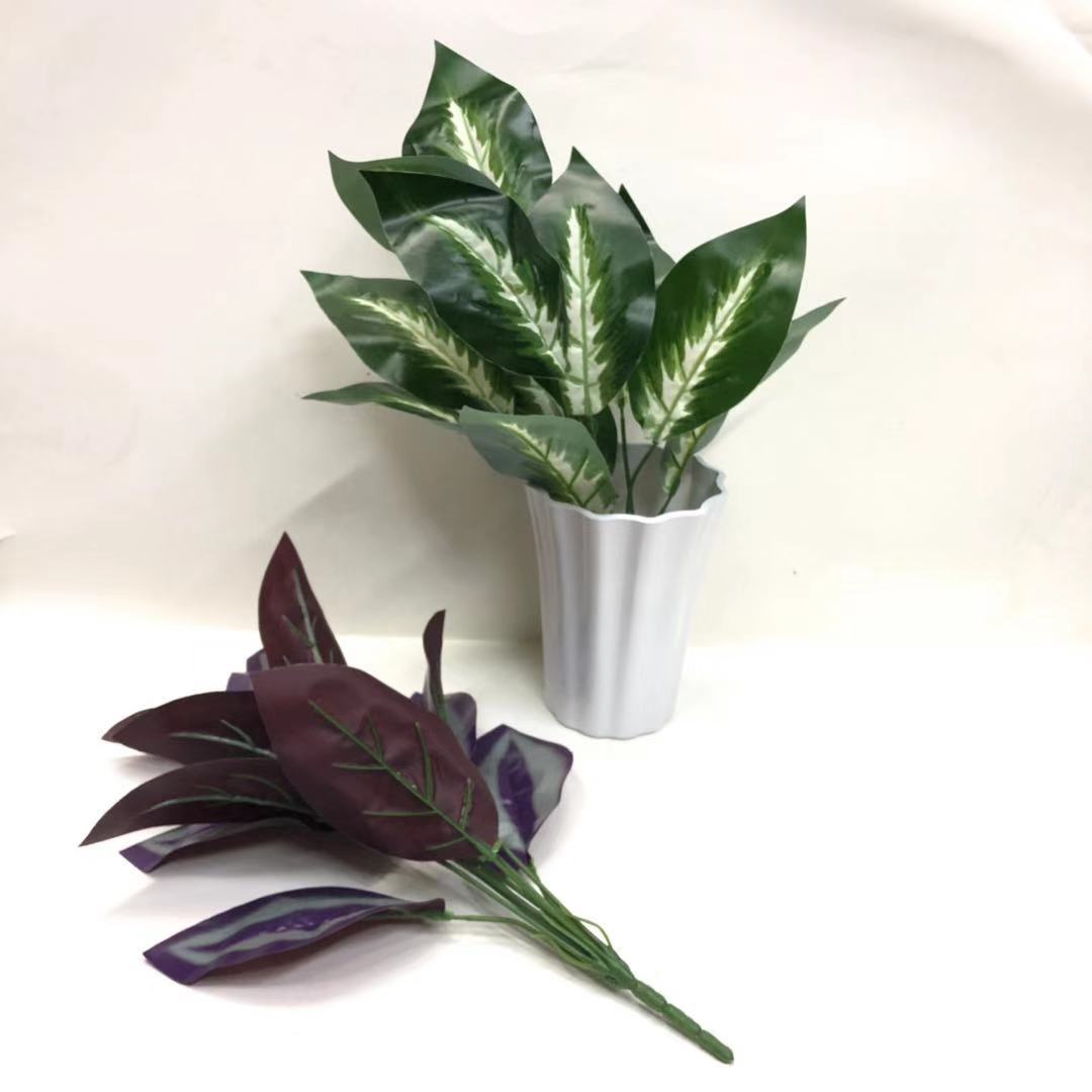 Simulated bird's nest fern, magnolia leaf, simulated plant wall accessories, DIW small bonsai, green plants, hand-felt leaves, Brazilian wood detail image 5