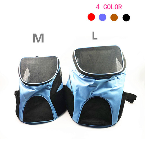 Summer Breathable Small Dog Pet Backpack Outing Dual Shoulder Bag Oxford Mesh Dual Shoulder Bag Chest Teddy Bag